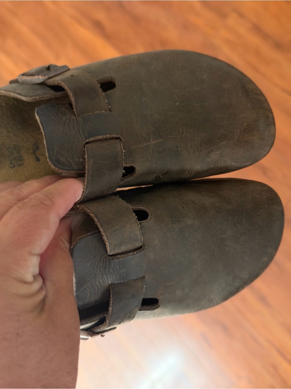 Oiled Leather Birkenstock Clogs